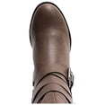 thumbnail image 3 of STYLE & COMPANY Womens Brown Buckle Accent Slip Resistant Cushioned Jomaris Round Toe Block Heel Zip-Up Riding Boot 10.5 M, 3 of 4