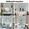 thumbnail image 3 of Swag Curtains Valances for Windows, Gray Snowflakes Pattern Christmas Short Kitchen Window Curtains Over Sink, Vintage White Winter Cafe Curtains Panel Set Of 2,Rod Pocket, 36 Inches Length, 3 of 8