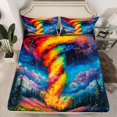 thumbnail image 2 of Homewish Colorful Tornado Twin Sheet Sets 3pcs for Boys Girls,Gradient Starry Sky Twin Fitted Sheet Microfiber,Chic Flowers Jungle Breathable Flat Sheet,Luxury Bedroom Decor, 2 of 7