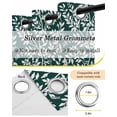 thumbnail image 5 of Dark Green Spring Floral Black Out Curtains 72 Inch Long, Light Blocking Drapes with Black Liner, Farmhouse Flowers Elegant Pastoral Thermal Blackout Curtains for Bedroom Living Room 52"x72" 2 Panels, 5 of 8