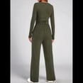 thumbnail image 4 of Traje de Otoño e Invierno para Mujer, de Larga, Color Liso, Informal, para Tiempo Libre Verde M, 4 of 8