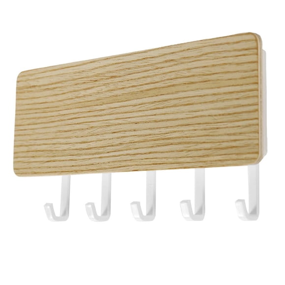 pitrice Wooden Key Hook Rack Hanger with Mail Letter Key Holder Organizer Box for Entryway Hallway