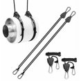 thumbnail image 3 of Paquete de 4 poleas de trinquete resistentes para colgar cuerdas, polea de elevación ajustable, cordón de amarre para kayak, canoa, barco, correa de amarre con bloqueo de cuerda de proa,, 3 of 4