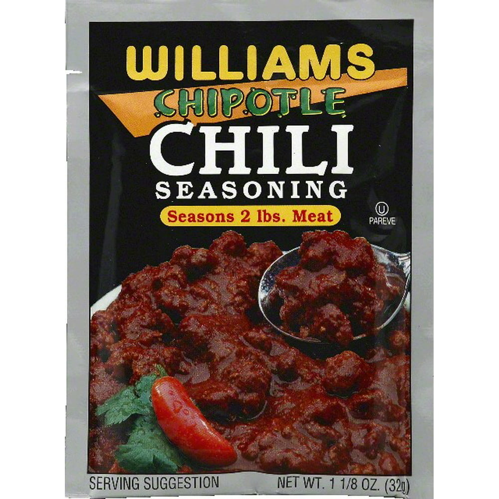 Williams Chili Seasoning, Chipotle, 1.125 Oz - Walmart.com - Walmart.com