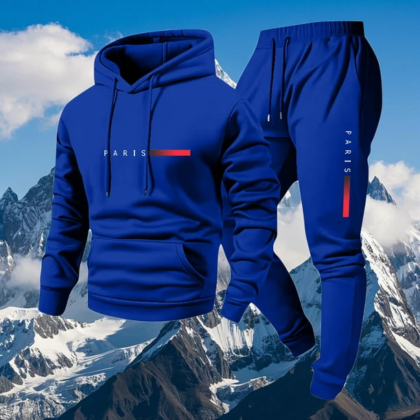 Ceisia Men's Slim Fit Hooded Tracksuit Set Long Sleeve Pullover with Elastic Waist Joggers Casual Sports 2-Piece Outfit Gifts