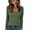 Green, variant on Women's Lace Long Sleeve Shirts Ribbed Knit Scoop Neck Slim Fit Tunic Tops Casual Trendy Blouses Going Out Tops