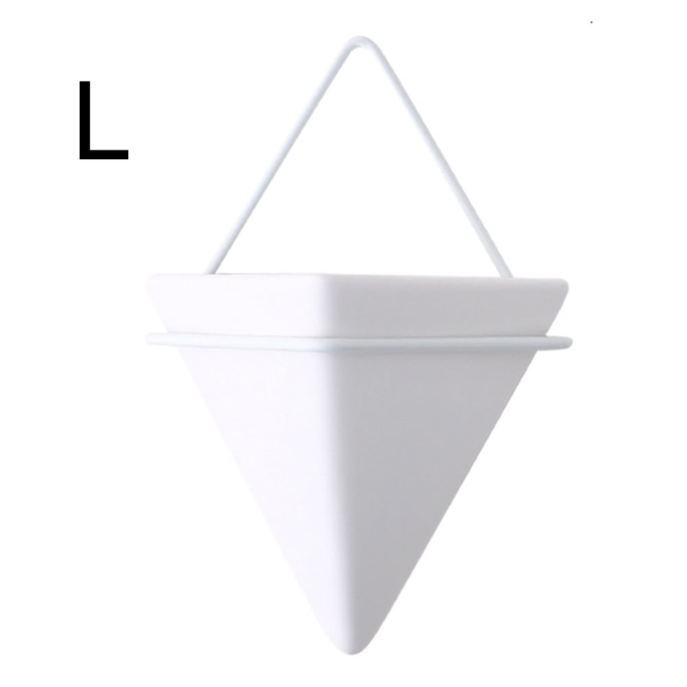 CAROOTU Simple Container Iron Vases Ceramic Self Water-Absorbing Planter Nordic Succulent Plant Wall Mounted