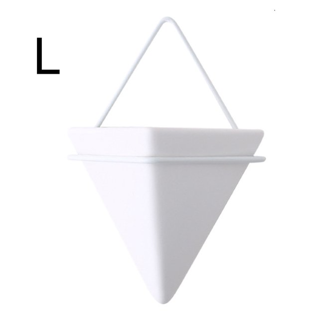 CAROOTU Simple Container Iron Vases Ceramic Self Water-Absorbing Planter Nordic Succulent Plant Wall Mounted