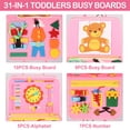 thumbnail image 4 of Tablero Ocupado Felt Kids Busy Board Basic Life Skills Tableros de aprendizaje Juguetes educativos (rosa), 4 of 7