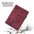 thumbnail image 6 of Nalacover Tablet Case for Amazon HD10 /HD10 Plus 11th Gen 2021 Flip Wallet Case with Card Slots Elastic Band Pen Holder - Cute Butterflies Cat Pattern PU Leather Stand Shockproof Cover - Winered, 6 of 10