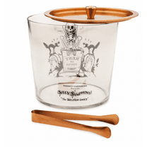 Disney Halloween Mickey The Skeleton Dance Ice Bucket with Tongs and Lid New