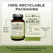 Herbal Roots Organic Whole Bulb Garlic Pills, 600 mg, 60 Vegan Capsules