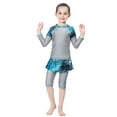 thumbnail image 5 of Wdgfv Girls Swimsuit Long Sleeve & Pants Set - Modest Full Coverage Swimwear UPF 50+ Sun Protection Grey 2-3 Years, 5 of 8