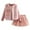 Pink, variant on Toddler Girls 3Pcs Fur Cardigan Vest Knitted Top Pleated Skirt Set, Sizes 3-4T