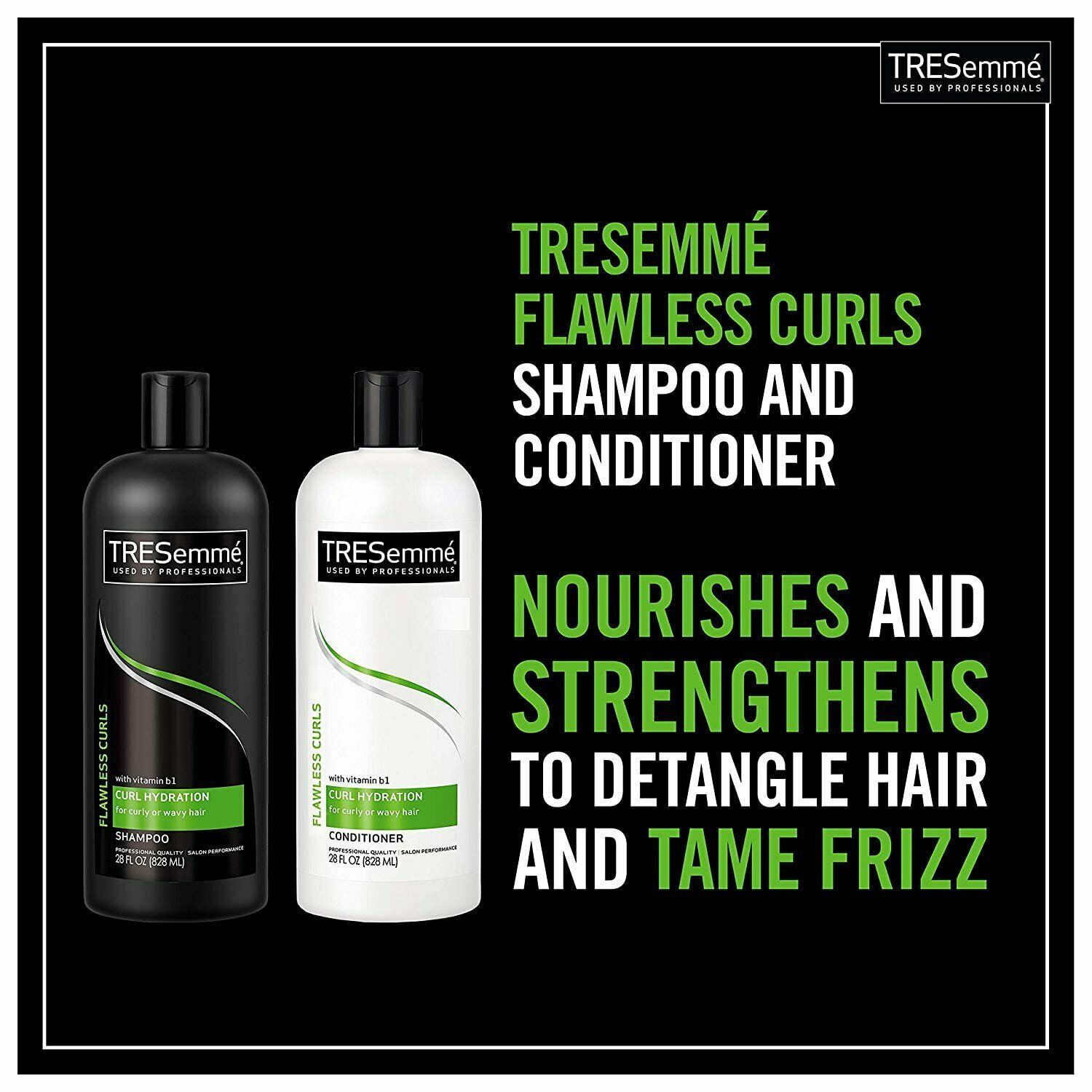 TRESemme Flawless Curl Hydration Shampoo 28 oz (Pack of 3)