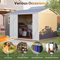 thumbnail image 3 of 10' x 8' Oversized Steel Storage Shed with Window, Lockable Double Doors & Sloped Roof, Heavy Duty Outdoor Garden Shed for Tools, Bikes & Equipment, Dark Gray, 3 of 8