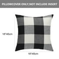 thumbnail image 5 of PiccoCasa 2 Pack Buffalo Check Plaid Throw Pillowcases 18"x18" Cotton Linen Cushion Covers 4#, 5 of 8