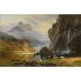 thumbnail image 2 of Albert Bierstadt 14x11 Gold Ornate Wood Frame and Double Matted Museum Art Print Titled - Indians Spear Fishing (1862), 2 of 4