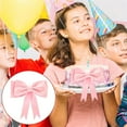 thumbnail image 6 of NOGIS 2Pcs Pink Oversized Bow Cake Toppers for Girls Bow Cake Decoration Wedding Cake Toppers Cake Decorating Kit for Girl Birthday Wedding Party Cake Decorations, 6 of 7