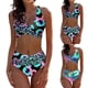 thumbnail image 2 of Gibobby Conjunto de Bañador Sexy Trajes de baño Conjunto de tankinis Conjunto de traje de baño de playa de bikini sexy floral nuevo patrón de moda(Morado,G), 2 of 5