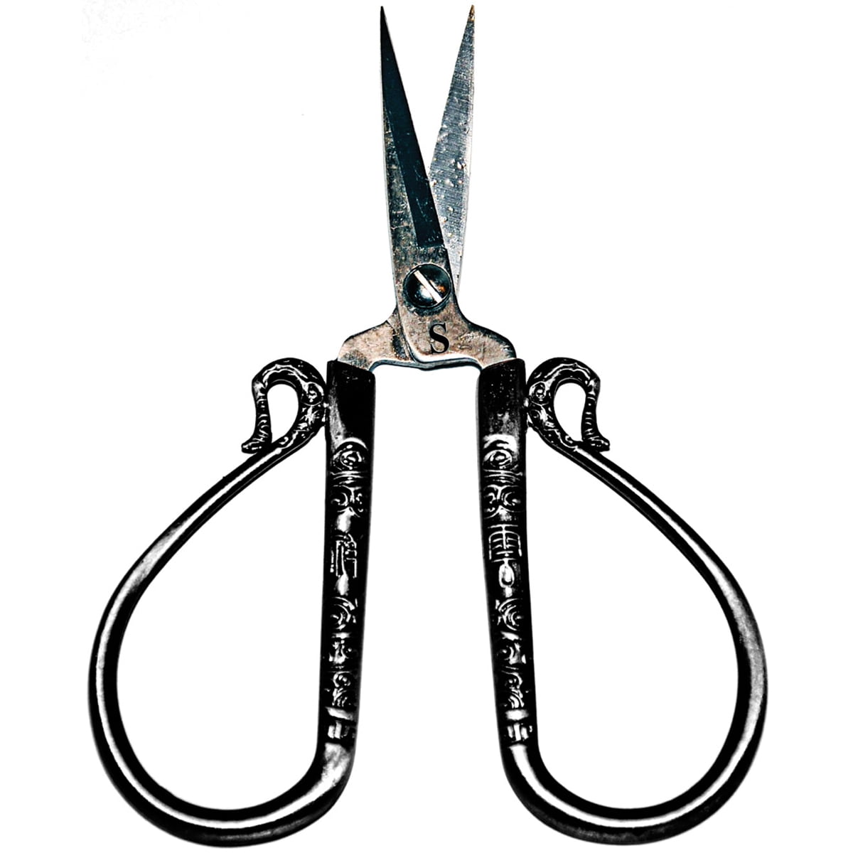 Sullivans Heirloom Embroidery Scissors 4"-Antique Silver Teardrop Handle