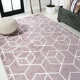 thumbnail image 5 of JONATHAN Y SUPERSOFT 3 x 5 Area Rug, Tumbling Blocks Geometric - Rose/White, SEU101B-3, 5 of 10