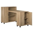 thumbnail image 5 of Home Square 2-Piece Home Office Set with Storage Cabinet with Drawer and Desk with Storage Cabinet in Natural, 5 of 20