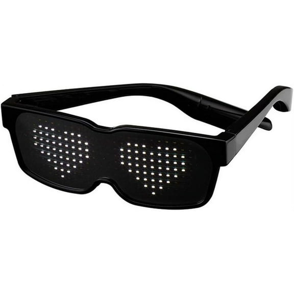 LINLIN LED Party Glasses, USB  Rechargeable LED Light Up Eyeglasses Fancy LED Light up Glasses with 8 Modes for Nightclubs, DJ, Concert
