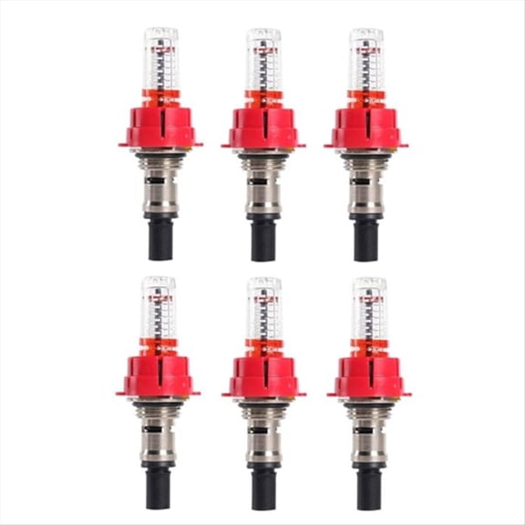 6 Pcs Underfloor Heating Manifold Flow Meter, Visual Monitoring Regulator for Systems(1/2)