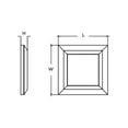 thumbnail image 3 of AFX Atlas 25-inch Satin Nickel LED Square Flush Mount, White Acrylic Shade, 3 of 3