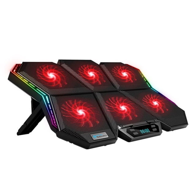 COOLCOLD COOLCOLD K40 Touch Laptop Cooler with Adjustable RGB Lighting, 2900 RPM Fan Speed, Compact Design for Notebooks Up to 17 Inches