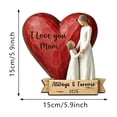 thumbnail image 2 of Zjdatm Mother's Day Gift - Mothers Day Wooden Figurine with Heart, Mother Daughter Hugging Statue Decoration for Home Office Birthday Decor and Holiday Gifts, 2 of 6