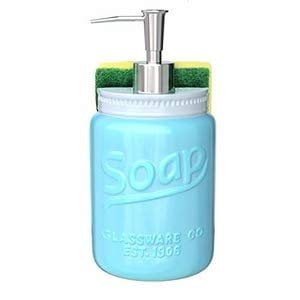 Mason Jar Kitchen Soap Dispenser Sponge Holder Sink Organizer