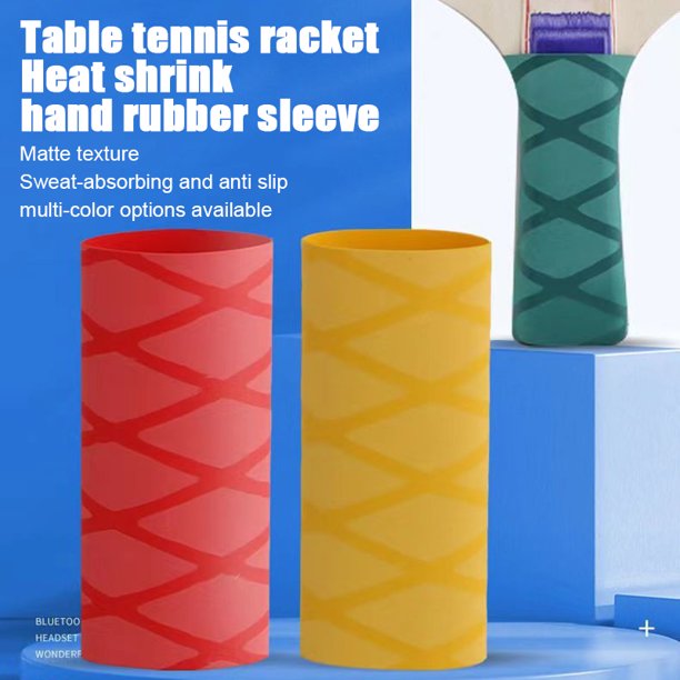 Cinta de mano de raqueta de tenis de mesa envuelta con manga de goma de contracción térmica antideslizante