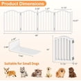 thumbnail image 5 of Short Dog Gate Indoor, 16" High Freestanding Small Dog Door Gates with Support Feet, Expands Up to 48’’ Wide Foldable Pet Gate for Doorway, 4 Panel Folding Pet Door Pet Fence for Puppy, White, 5 of 7