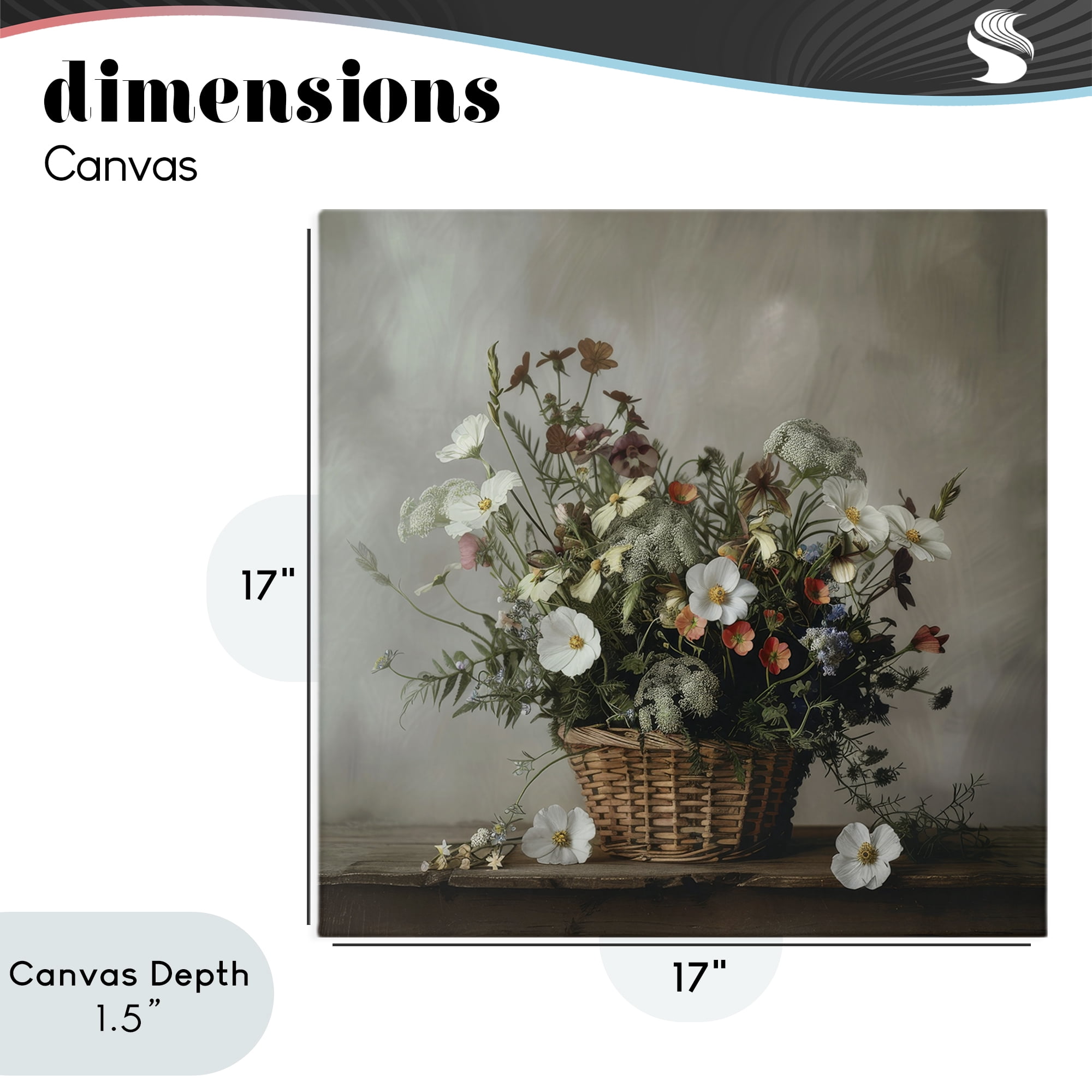 Stupell Industries Flowers In A Basket Arrangement Canvas Wall Art, design by Lazar Studio