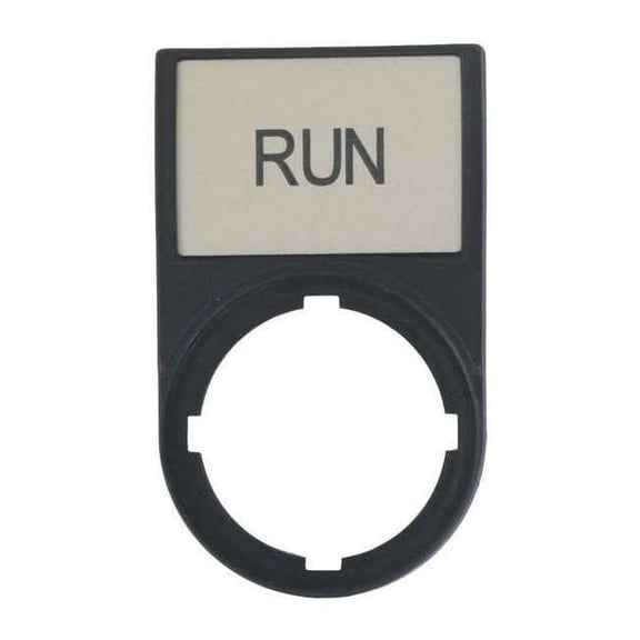 Eaton Legend Plate,Rectangular,Black M22S-ST-GB7