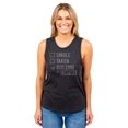 thumbnail image 2 of Single Taken Building My Empire Women's Fashion Sleeveless Muscle Workout Yoga Tank Top Charcoal Grey Small, 2 of 3