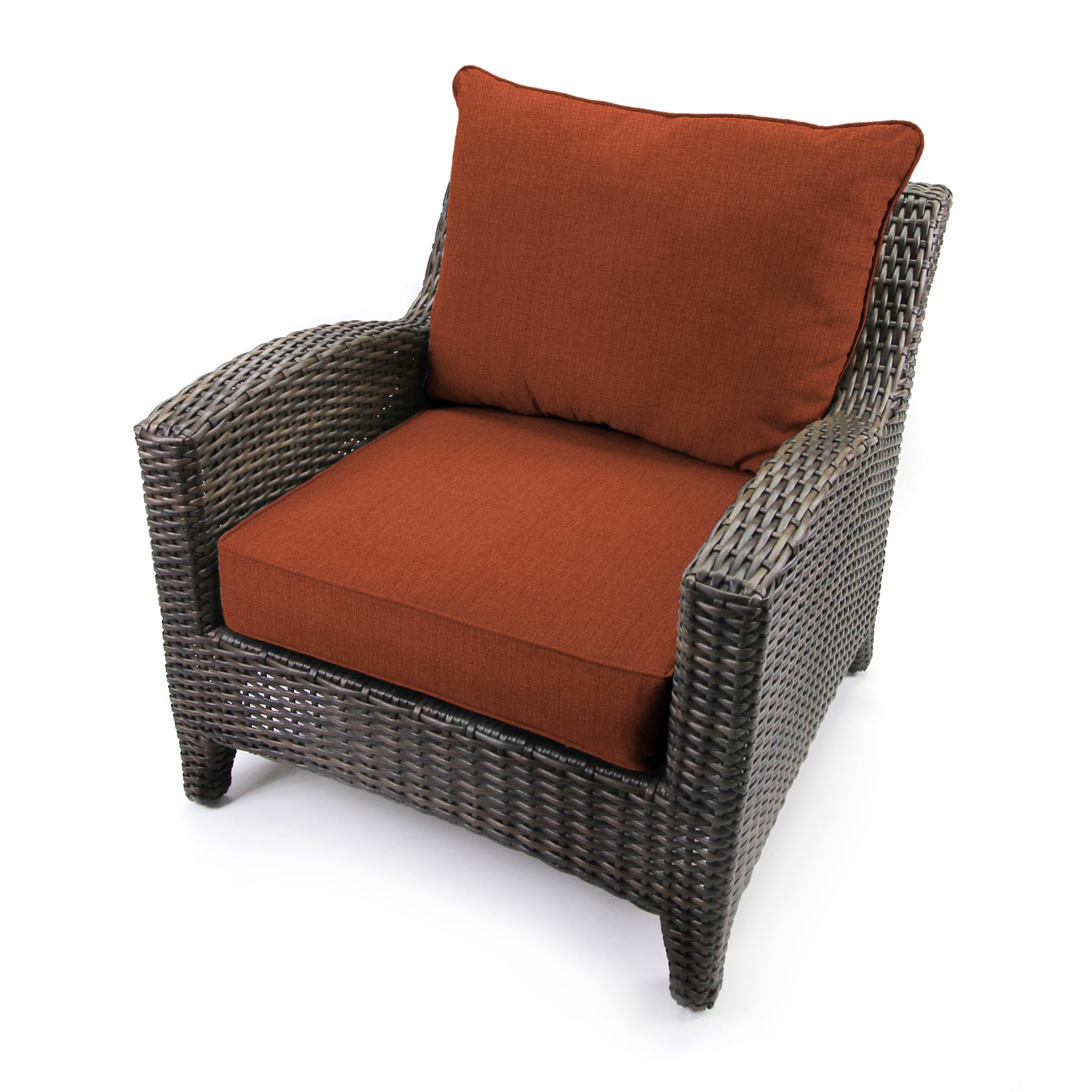 Jordan Manufacturing 46.5" x 24" McHusk Brick Red Crosshatch Rectangular Outdoor Deep Seat Chair Cushion Set with Welt