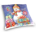 thumbnail image 3 of GZHJMY Christmas Snowman Throw Pillow Cover 20 x 20 Inch, Soft Square Cushion Case for Home Couch Sofa Bedroom Car Farmhouse Decor Home Decor, 3 of 7