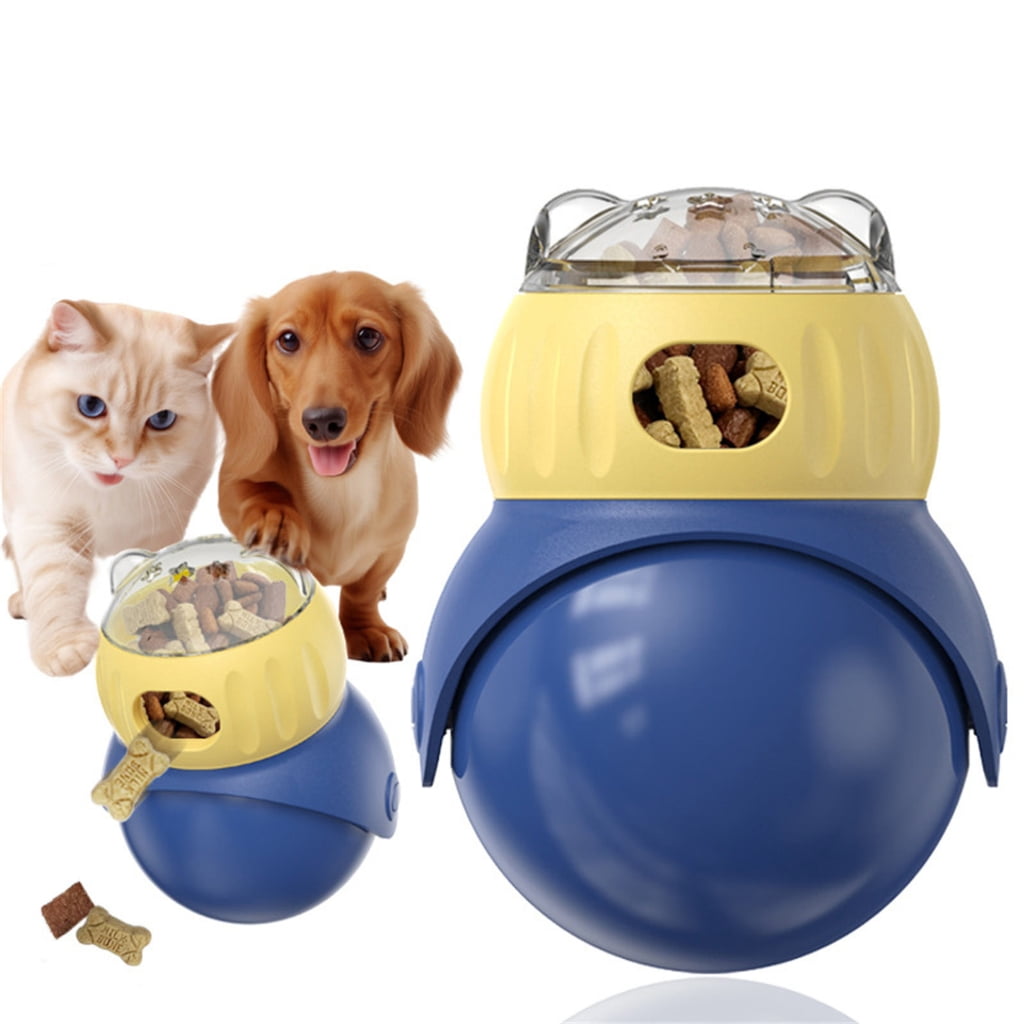Dog Treat Dispensing Toy Ball Shape Leaking Food Slow Feeder Puzzle Interactive Pet Training Pet Game