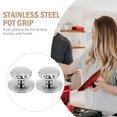 thumbnail image 6 of EXHUMKY 2Pcs Wear Resistant Stainless Steel Pot Lid Knobs Comfortable Kitchen Accessory, 6 of 8