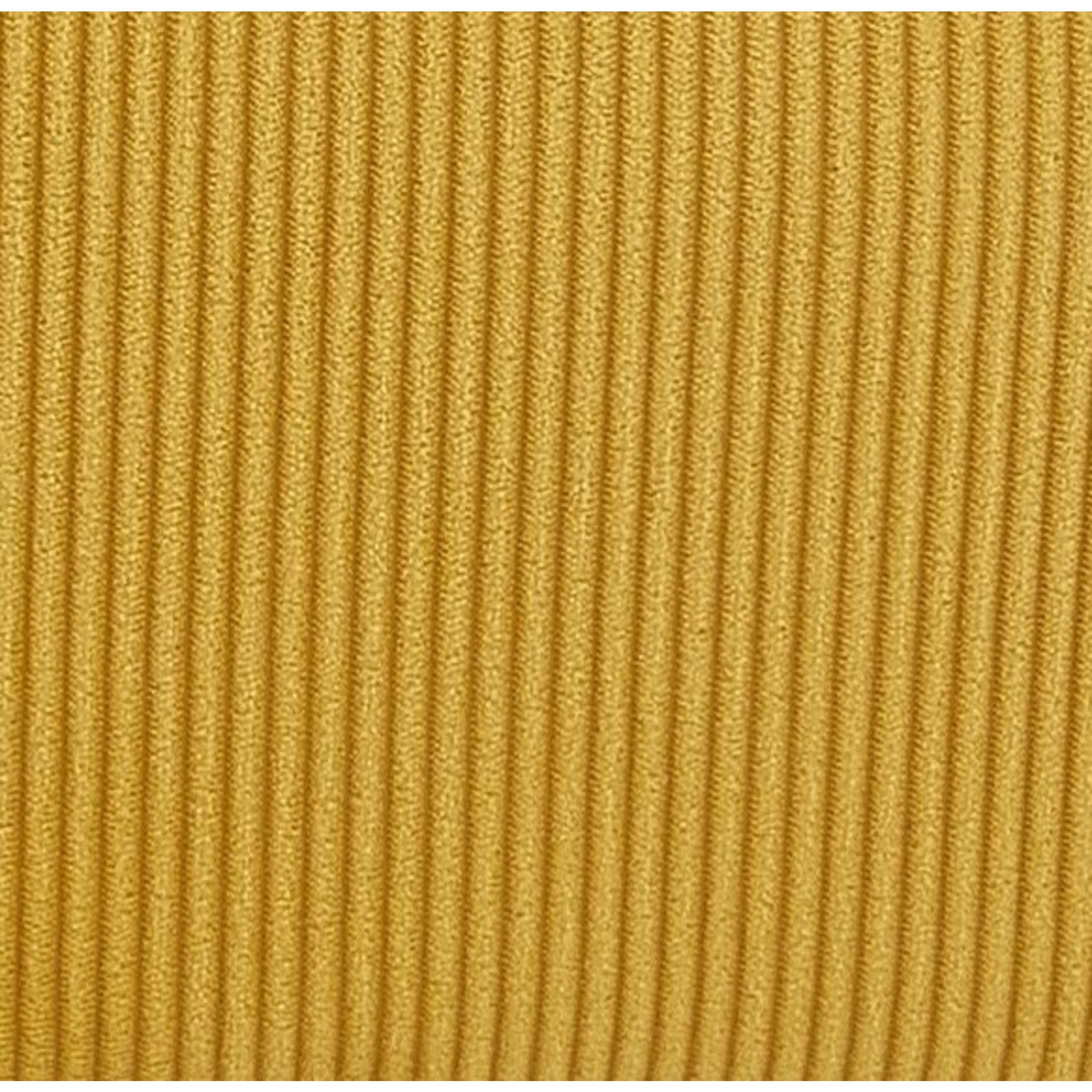 GDF Studio Modern Barrel Accent Chair with Corduroy Upholstery & Gold Metal Legs, Yellow