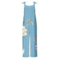 thumbnail image 5 of Dyegold Jumpers For Women Casual Summer Sleeveless Cute Mashroom Print Baggy Overalls Adjustable Spaghetti Strap Rompers, 5 of 5