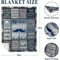 thumbnail image 6 of Pop Pop Gifts, Pop Pop Gifts from Grandkids, Gifts for Pop, Pops Gifts for Grandpa, Pop Pop/Pops/Grandpa/Grandfather/Granddaddy/Papa Gifts, Birthday Gifts for Grandpa Throw Blanket 60x50in, 6 of 6