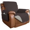 thumbnail image 1 of Housse de Sofa Inclinable Surdimensionnée Matelassée Réversible, Protecteur de Meuble Résistant à l'Eau, Housse de Canapé Lavable avec Sangles Élastiques pour Enfants, Chiens, Animaux (Fauteuil Inclinable Surdimensionné, Chocolat/beige), 1 of 7