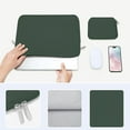 thumbnail image 4 of Mosiso 15 15.6 inch Laptop Sleeve for MacBook Pro 16 inch M4 A3403 A3186 M3 A2991 M2 A2780 M1 A2485 A2141 Lenovo Dell HP Asus Acer, Protective Neoprene Notebook Bag with Small Case, Midnight Green, 4 of 5