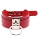 thumbnail image 1 of Collar gargantilla Minnieouse de cuero PU ancho gótico Punk para mujer con anillo de plata y rojo, 1 of 6