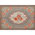 thumbnail image 1 of Ahgly Company Indoor Rectangle Traditional Light French Beige Brown Medallion Area Rugs, 2' x 5', 1 of 6