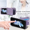 thumbnail image 4 of Dteck for Galaxy Z Flip 6 Wallet Case with Card Holder 2 in 1 Detachable Zipper Wallet, Slim Fit Retro PU Leather Protective Flip Phone Cover for Samsung Galaxy Z Flip 6 5G 2024, Purple, 4 of 8